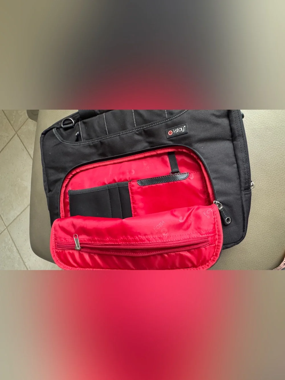 Black Laptop Briefcase with Front Pocket -